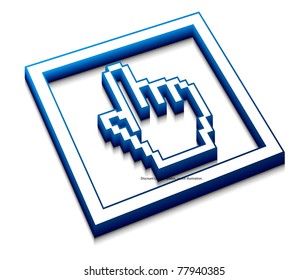 D Vector Hand Cursors Arrow Cursors Stock Vector Royalty Free