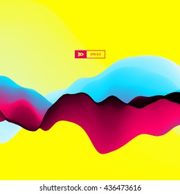 Futuristic D Wavy Background Abstract Vector Stock Vector Royalty