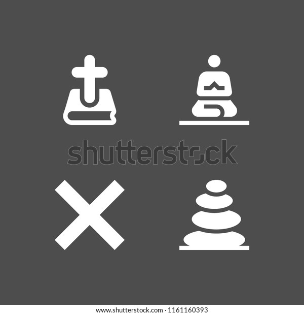 Religion Icons Vector Set Cultures Stock Vector Royalty Free