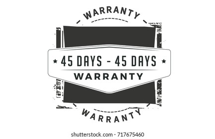 72 Days Warranty Icon Vintage Rubber Vector De Stock Libre De