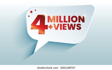 M Views Celebration Background Design Stock Vector Royalty Free