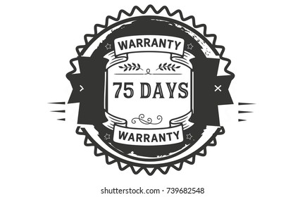 88 Days Warranty Icon Vintage Rubber Stock Vector Royalty Free 739767349