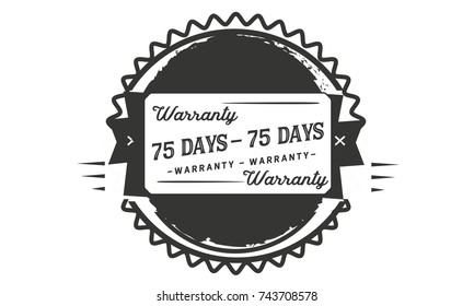 Days Warranty Icon Vintage Rubber Stock Vector Royalty Free