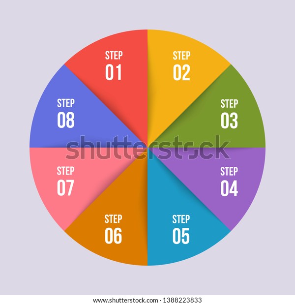 8 Steps Circle Chart Circle Infographic Stock Vector Royalty Free