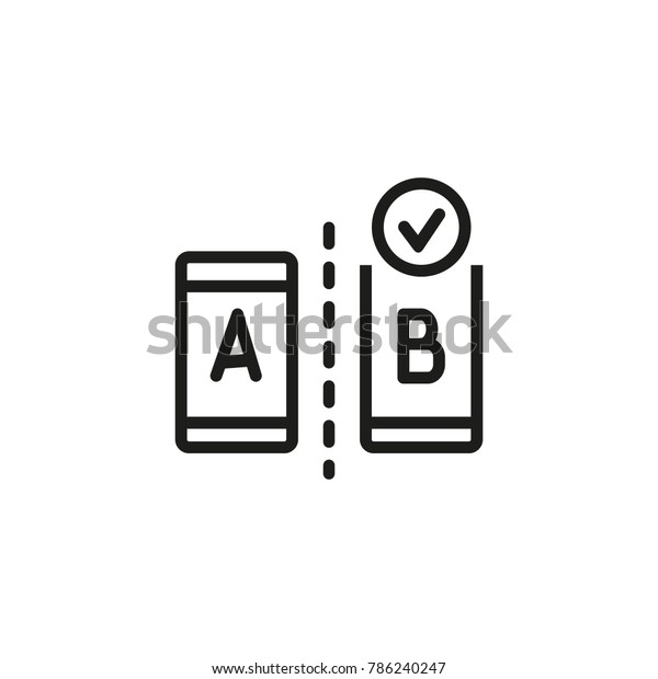 Ab Testing Icon Stock Vector Royalty Free 786240247