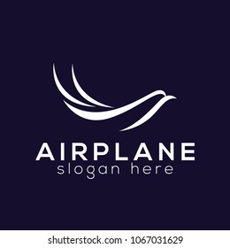 Abstract Airplane Logo Vector Stock Vector Royalty Free 1067031629