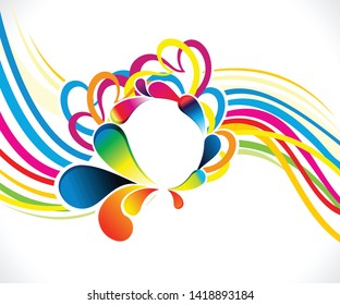 Abstract Artistic Creative Rainbow Wave Vector Stock Vector Royalty