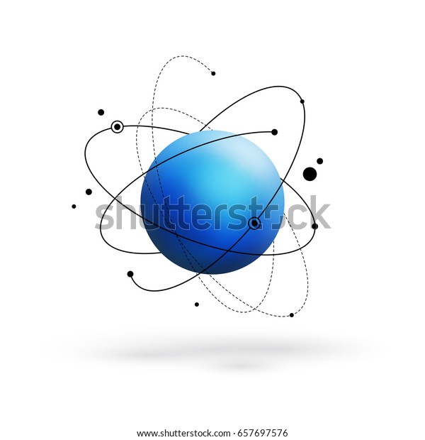 Abstract Atom Core Orbits Electrons Vector Stock Vector Royalty Free