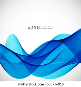 Abstract Elegant Blue Wave Background Design Stock Vector Royalty Free