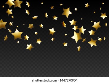 Abstract Gold Stars On Transparent Background Stock Vector Royalty