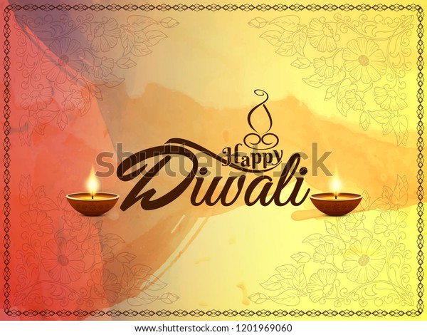 Abstract Happy Diwali Festival Greeting Background Stock Vector