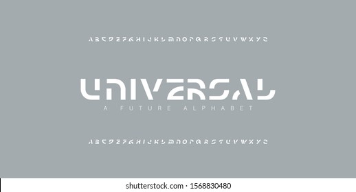 Abstract Modern Alphabet Fonts Typography Electronic Stock Vector