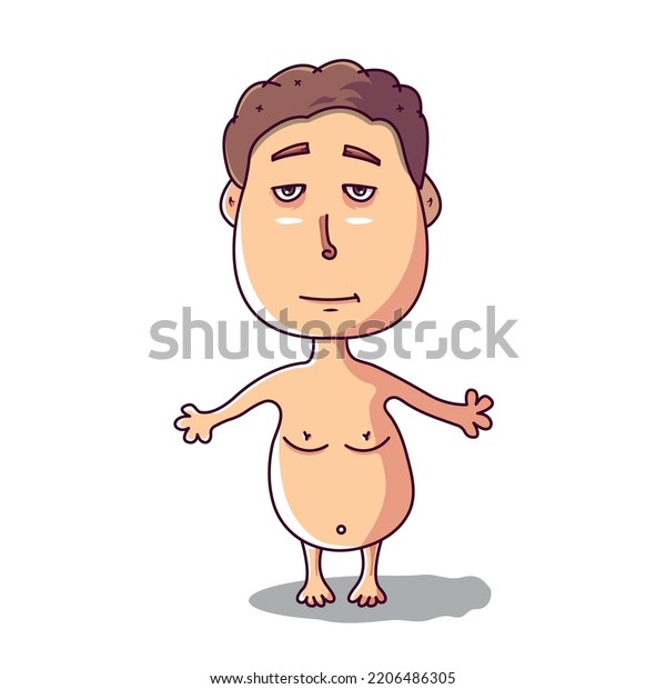 Abstract Naked Guy Drawing Vector Art Stock Vector Royalty Free