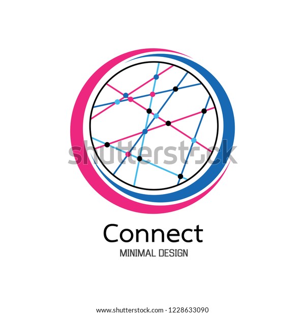 Abstract Network Connection Icon Logo Design Stock Vector Royalty Free