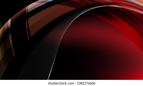 Abstract Red Black Curved Background Vector Stock Vector Royalty Free