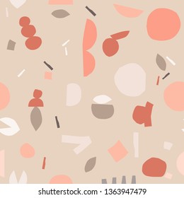 Abstract Seamless Vector Pattern Nude Terracotta Stock Vector Royalty Free