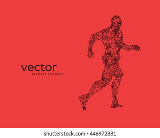 Abstract Vector Illustration Running Man Stock Vector Royalty Free