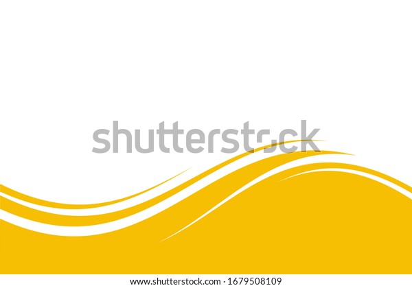 Abstract Yellow White Wave Background Design Stock Vector Royalty Free