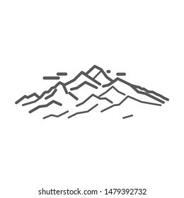 Aconcagua Logo Climbing Mountain Gray Vector Vector De Stock Libre De