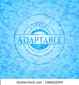 Adaptable Light Blue Mosaic Emblem Stock Vector Royalty Free