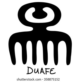 Adinkra Symbol Duafe Meaning Wooden Comb Vector De Stock Libre De