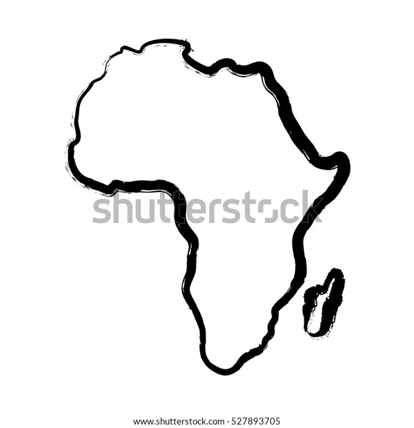 Africa Map Silhouette Icon Vector Illustration Stock Vector Royalty