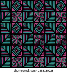 African Clash Vector Seamless Pattern Ethnic Stock Vector Royalty Free