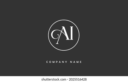 Ai Ia Alphabets Letters Logo Monogram Stock Vector Royalty Free