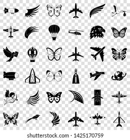 Flight Icons Set Simple Set Stock Vector Royalty Free