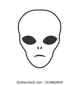 Alien Head Vector Sign Humanoid Face Stock Vector Royalty Free