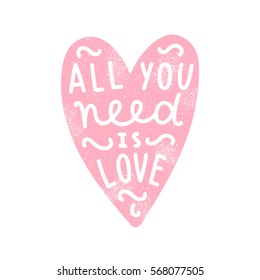 All You Need Love Heart Silhouette Stock Vector Royalty Free