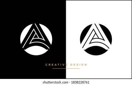 Alphabet Letter Alpha Logo Monogram Emblem Stock Vector Royalty Free