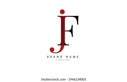 Alphabet Letters Initials Monogram Logo Jf Stock Vector Royalty Free