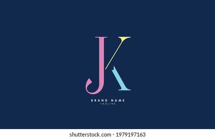 Alphabet Letters Initials Monogram Logo Jk Stock Vector Royalty Free