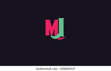 Alphabet Letters Initials Monogram Logo Mj Stock Vector Royalty Free