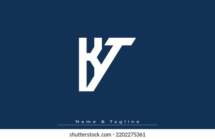 Alphabet Letters Initials Monogram Logo Kt Stock Vector Royalty Free