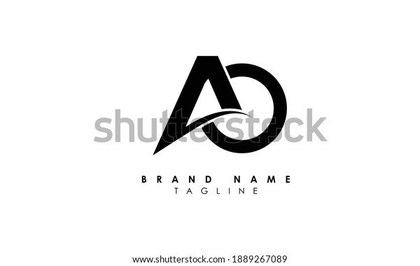 Alphabet Letters Initials Monogram Logo Ao Stock Vector Royalty Free