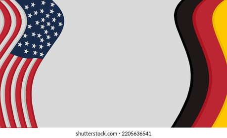 American German Flagbackground Copy Space Area Stock Vector Royalty