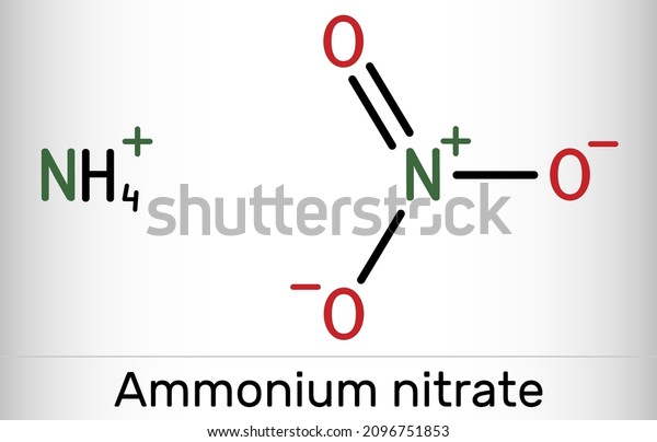 Ammonium Nitrate Nh4no3 Molecule Ammonium Salt Stock Vector Royalty