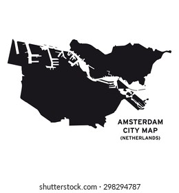 Amsterdam City Map Vector Stock Vector Royalty Free 298294787