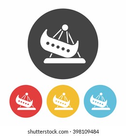 Amusement Park Pirate Ship Icon Stock Vector Royalty Free 462129091