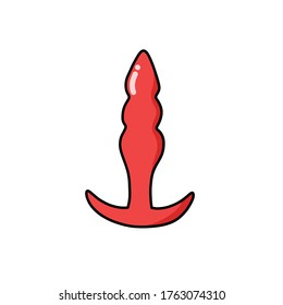 Anal Plug Sex Toy Doodle Icon Stock Vector Royalty Free