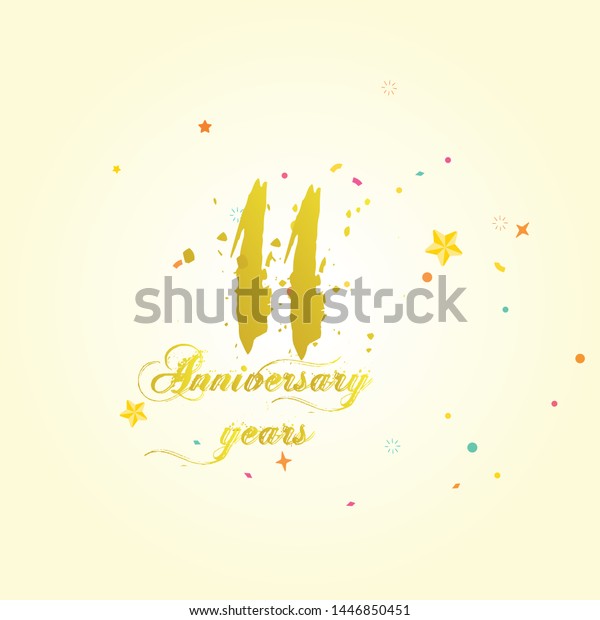 Anniversary Vector Unusual Label Fifth Anniversary Stock Vector