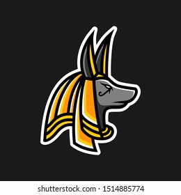 Anubis God Egypt Mascot Design Esport Stock Vector Royalty Free