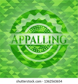 Appalling Green Emblem Mosaic Ecological Style Stock Vector Royalty