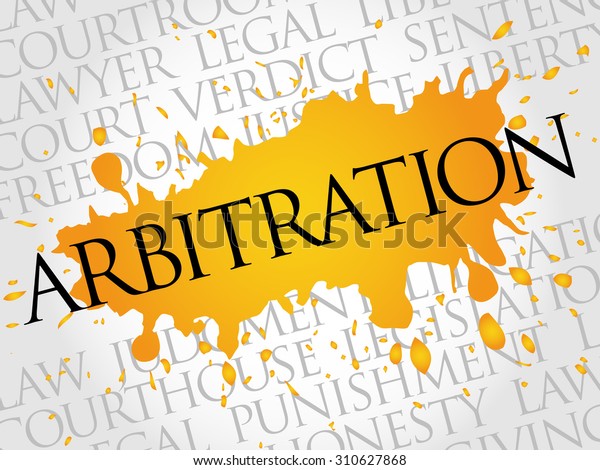 Arbitration Word Cloud Concept Stock Vector Royalty Free 310627868