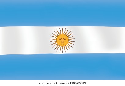 Argentina Flag Design Sun Flag Design Stock Vector Royalty Free