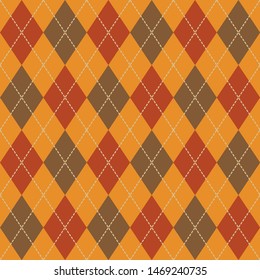 Argyle Fall Seamless Pattern Plaid Autumn Stock Vector Royalty Free