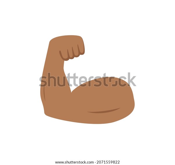 Arm Muscle Emoji Strong Bicep Emoticon Stock Vector Royalty Free