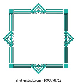 Art Deco Frame Elegant Decorative Square Stock Vector Royalty Free